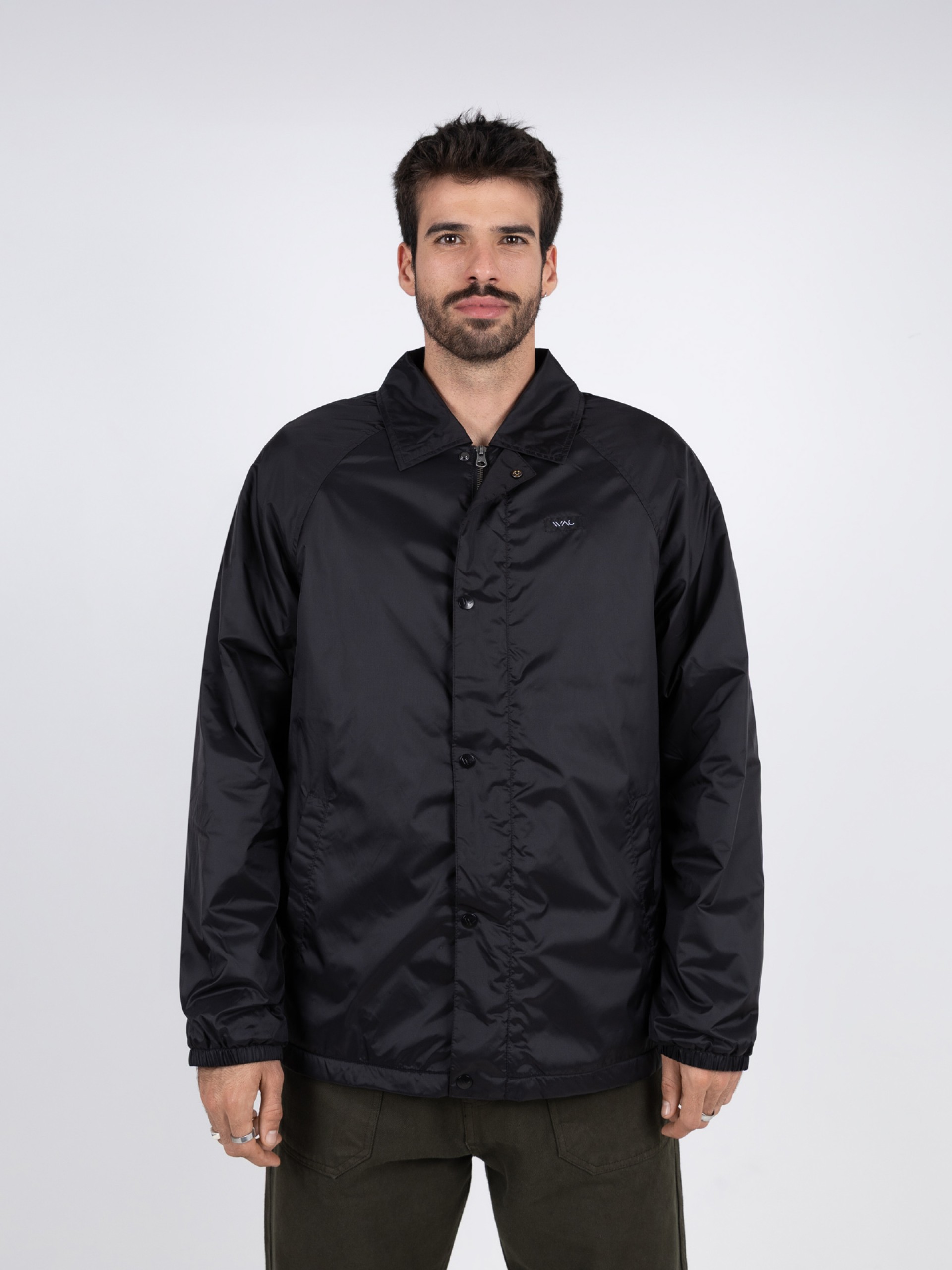 Waterproof jacket in smooth fabric