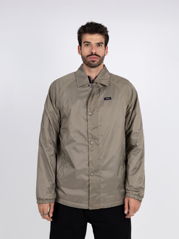Waterproof jacket in smooth fabric