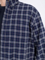 Camisa de algodão padrão xadrez Camisa de algodão padrão xadrez