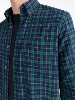 Camisa de algodão padrão xadrez Camisa de algodão padrão xadrez
