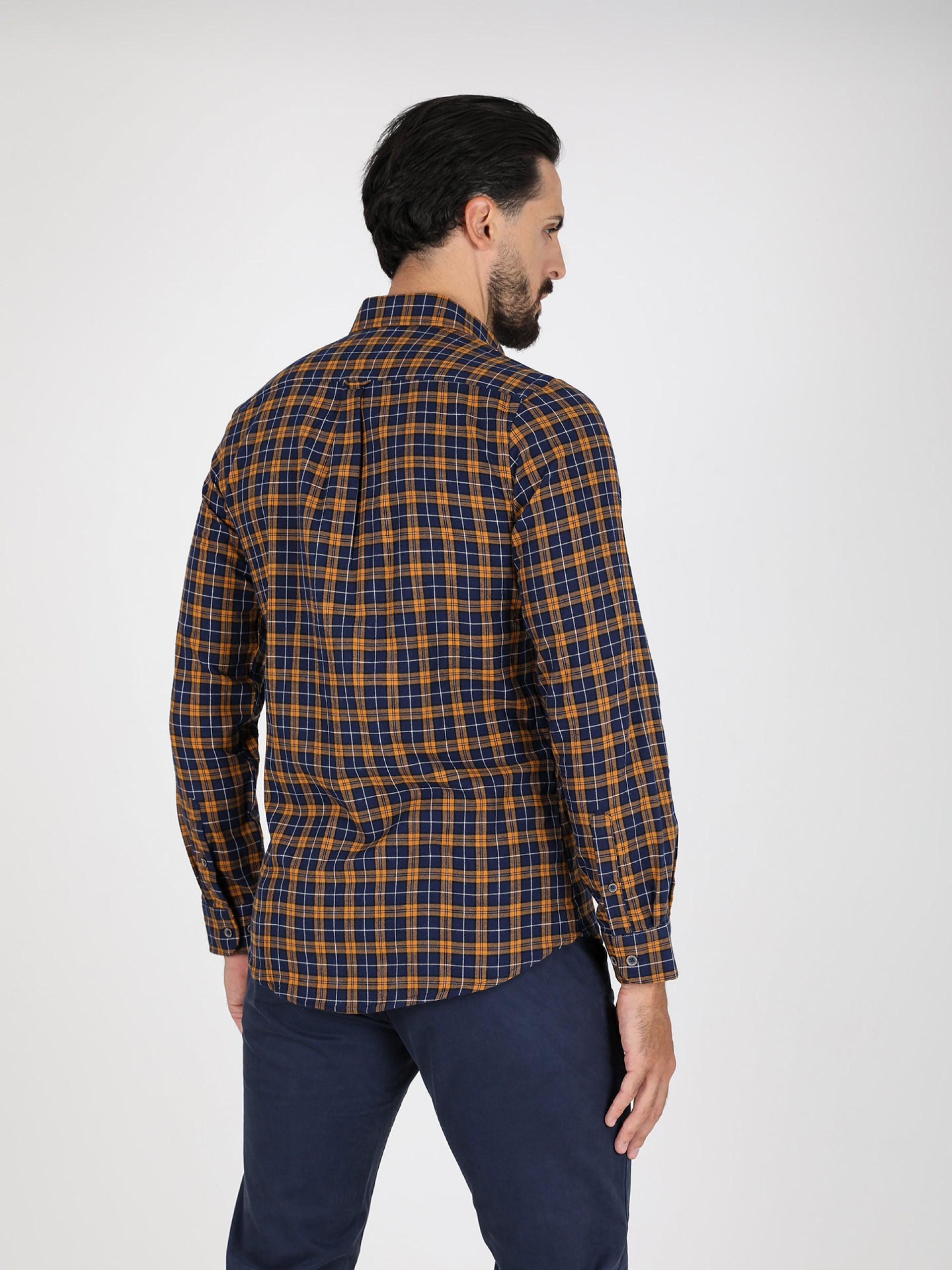 Camisa de algodón con estampado a cuadros