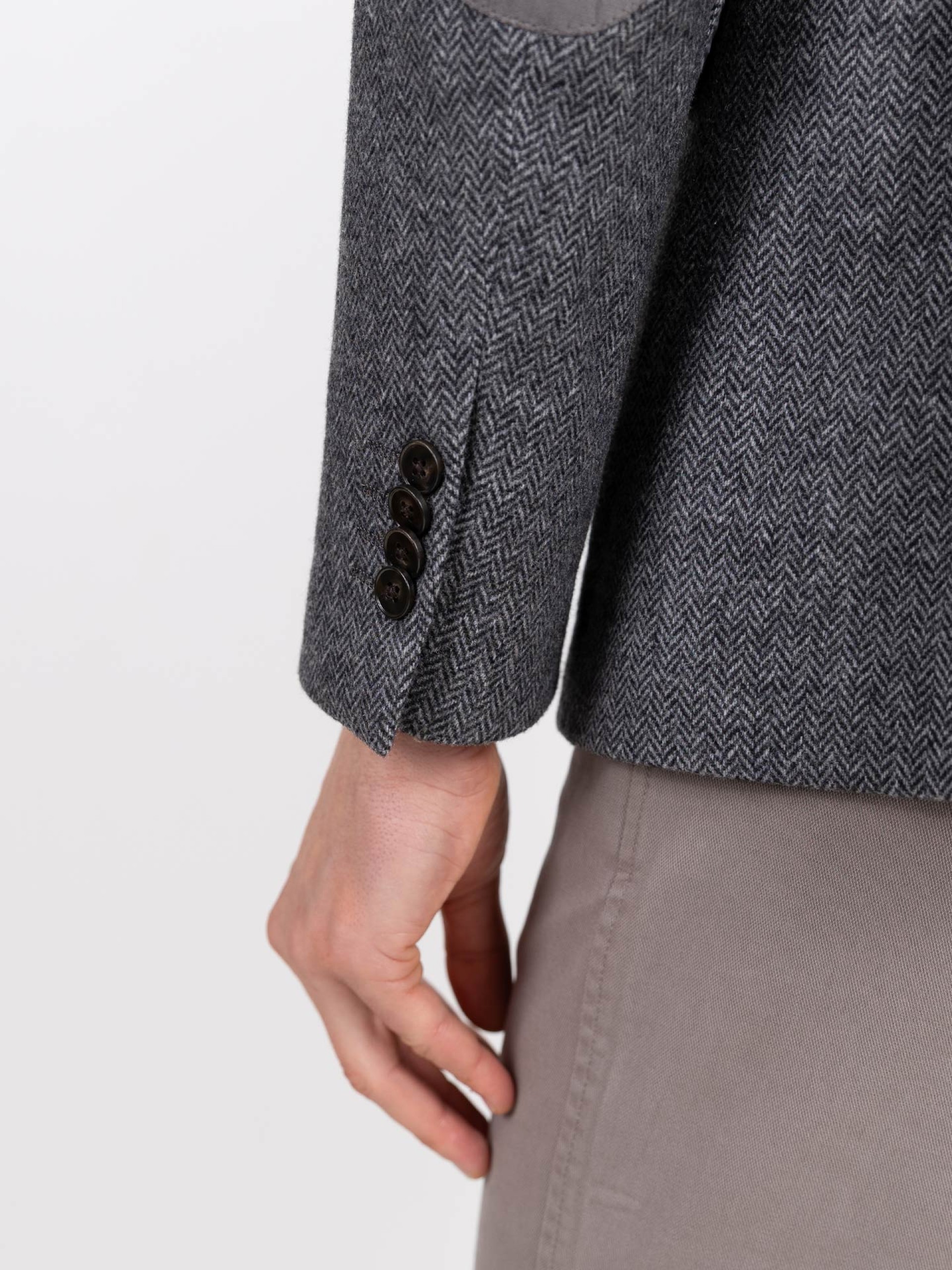 Americana de lana con micropatrón