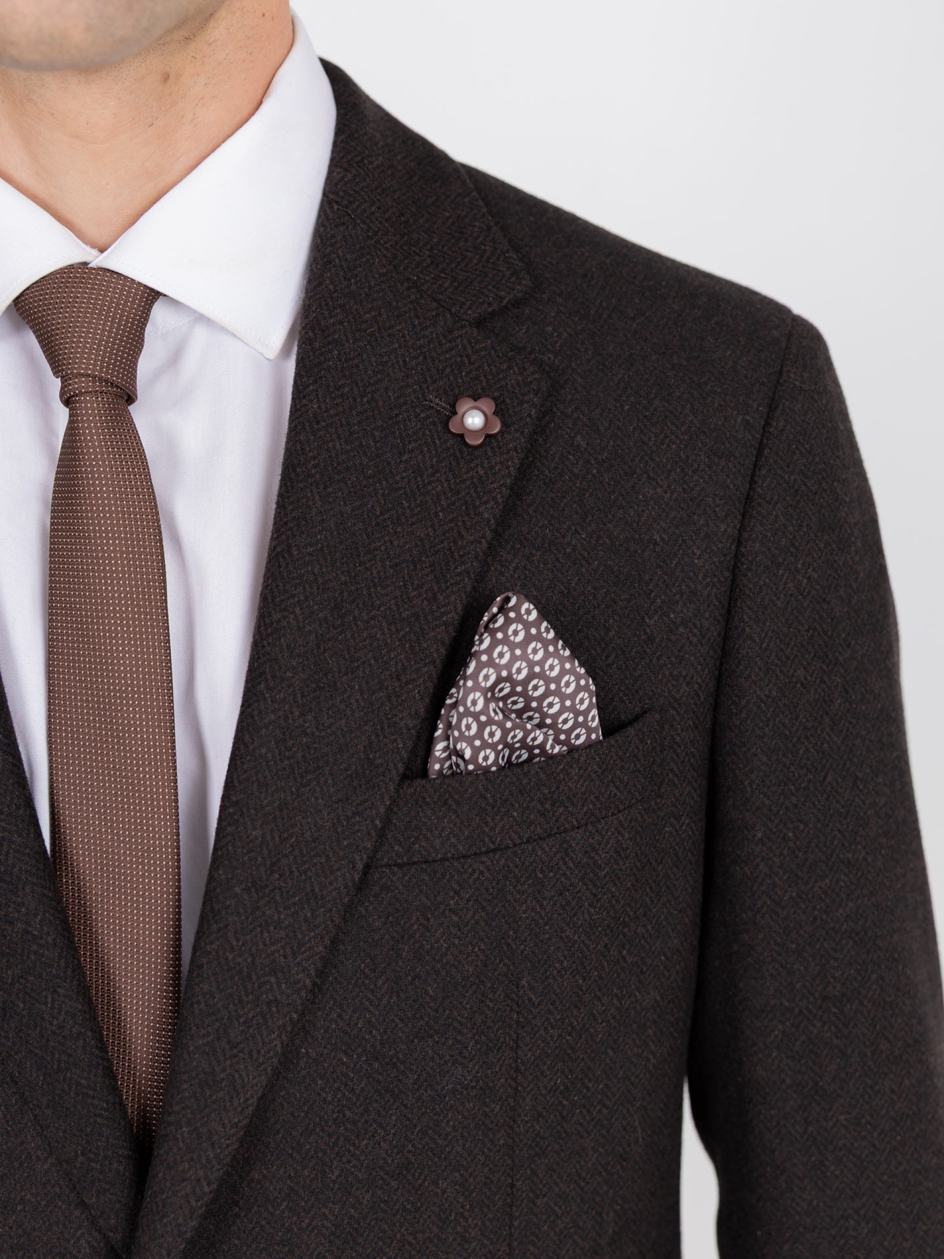 Americana de lana con micropatrón