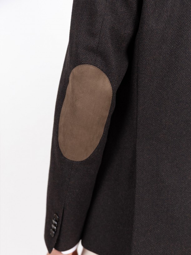 Americana de lana con micropatrn