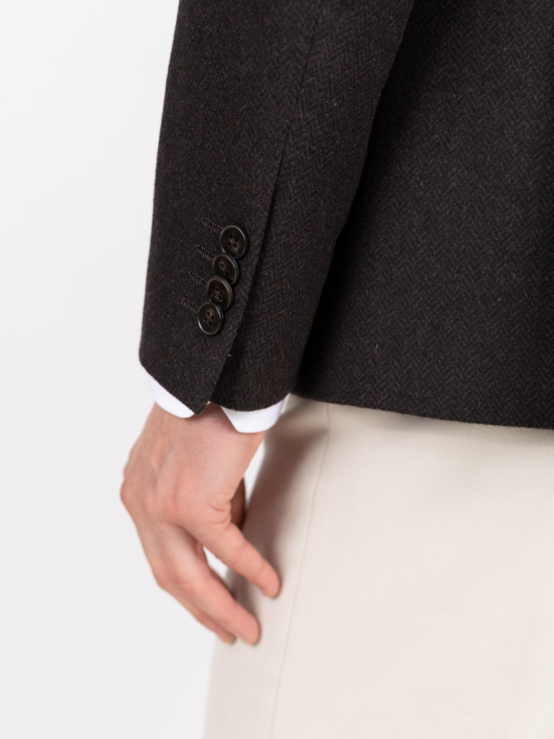 Americana de lana con micropatrón