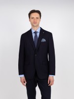 Blazer casual liso com lã Blazer casual liso com lã