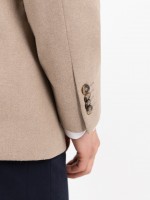 Blazer casual liso com lã Blazer casual liso com lã