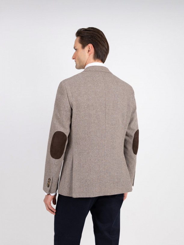 Americana de lana con micropatrón Americana de lana con micropatrón