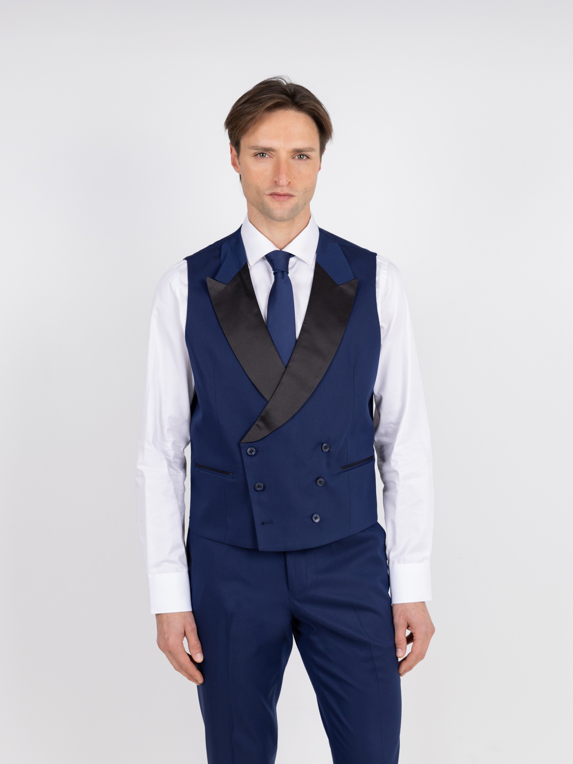 Fato de cerimónia com colete regular fit