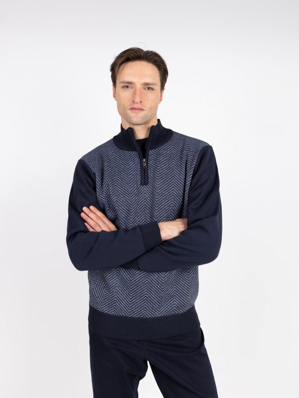 Punto de media cremallera polar Punto de media cremallera polar