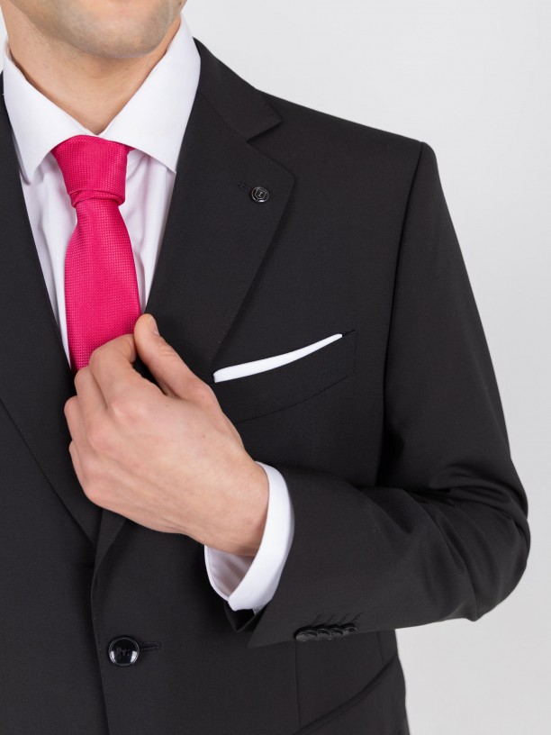 Traje liso regular fit de lana Traje liso regular fit de lana