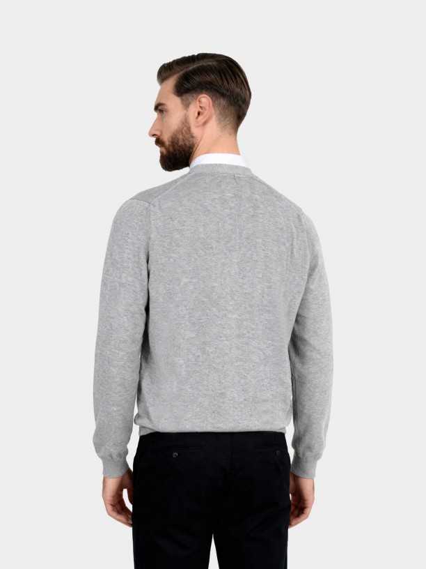 Cardigan de malha algodão e caxemira Cardigan de malha algodão e caxemira