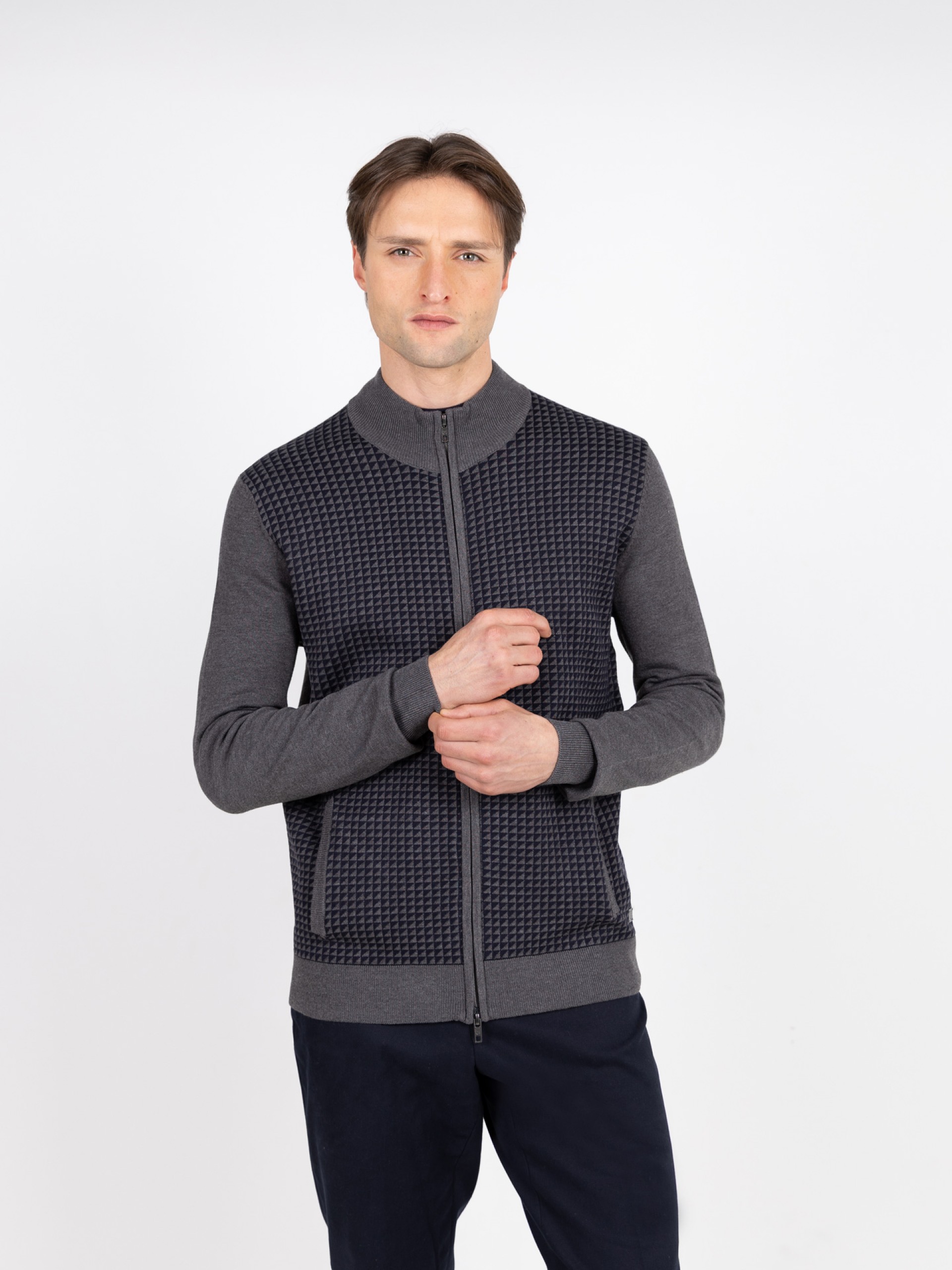 Casaco de malha com padrão