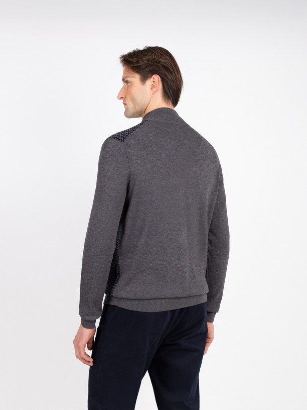 Casaco de malha com padro