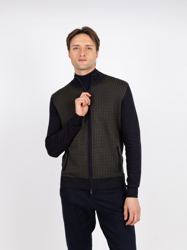 Patterned knit jacket Patterned knit jacket