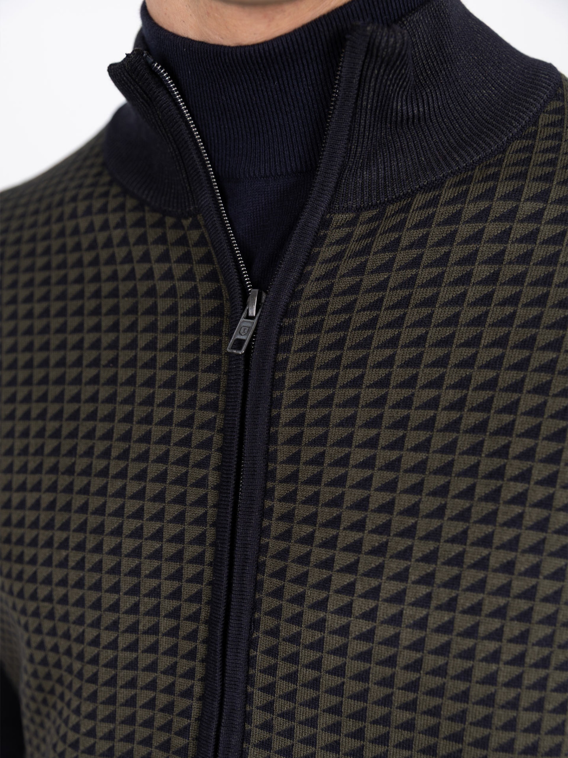 Patterned knit jacket