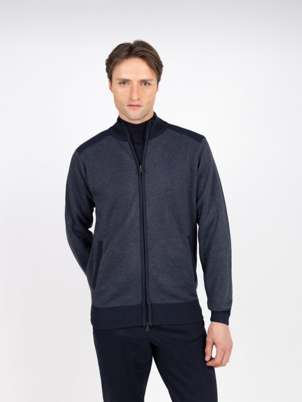 Chaqueta de punto polar con estampado