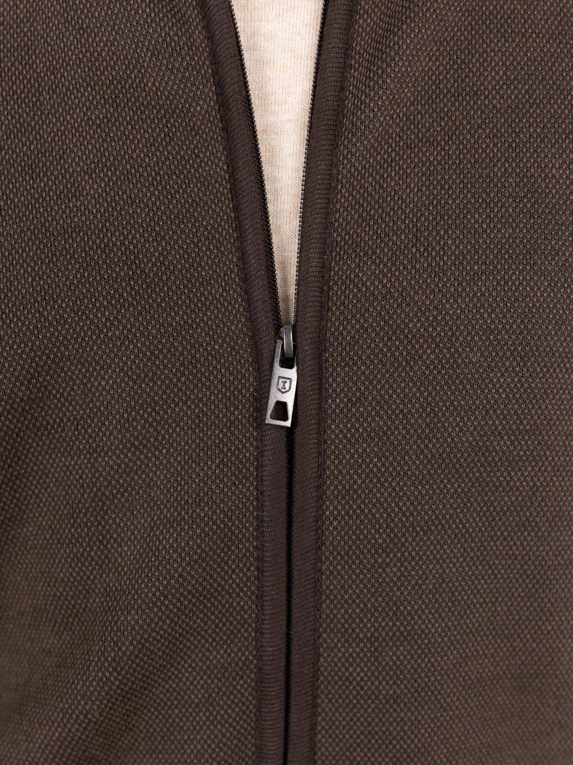 Casaco de malha polar com padrão