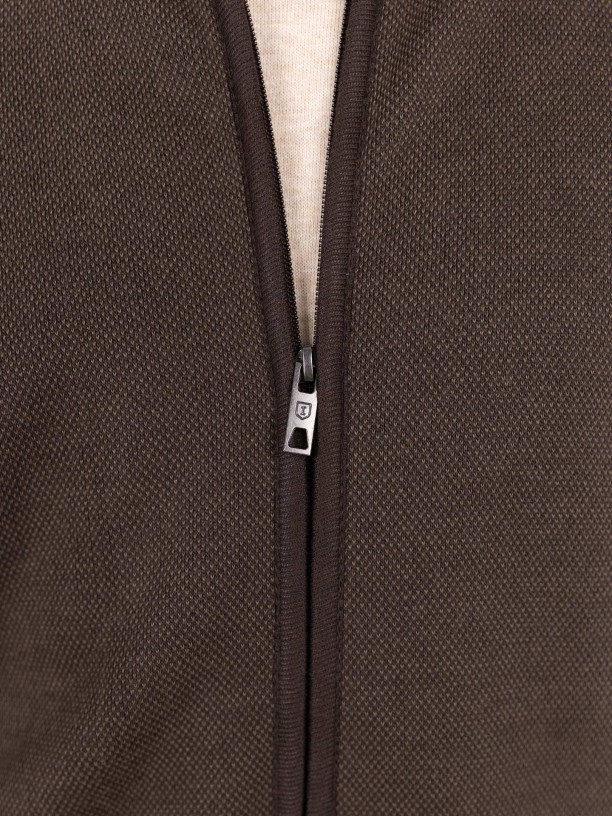 Casaco de malha polar com padrão Casaco de malha polar com padrão