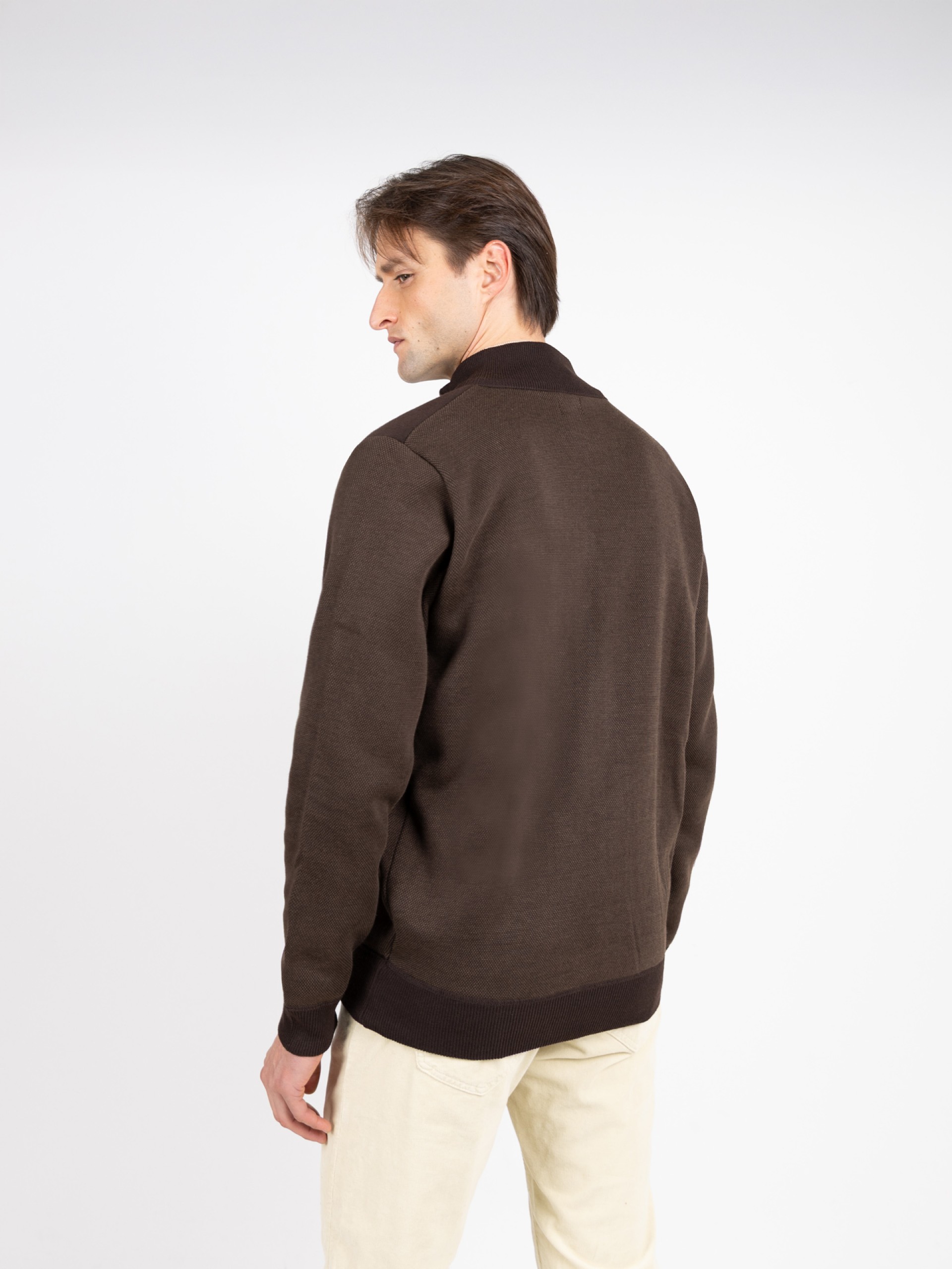 Casaco de malha polar com padrão