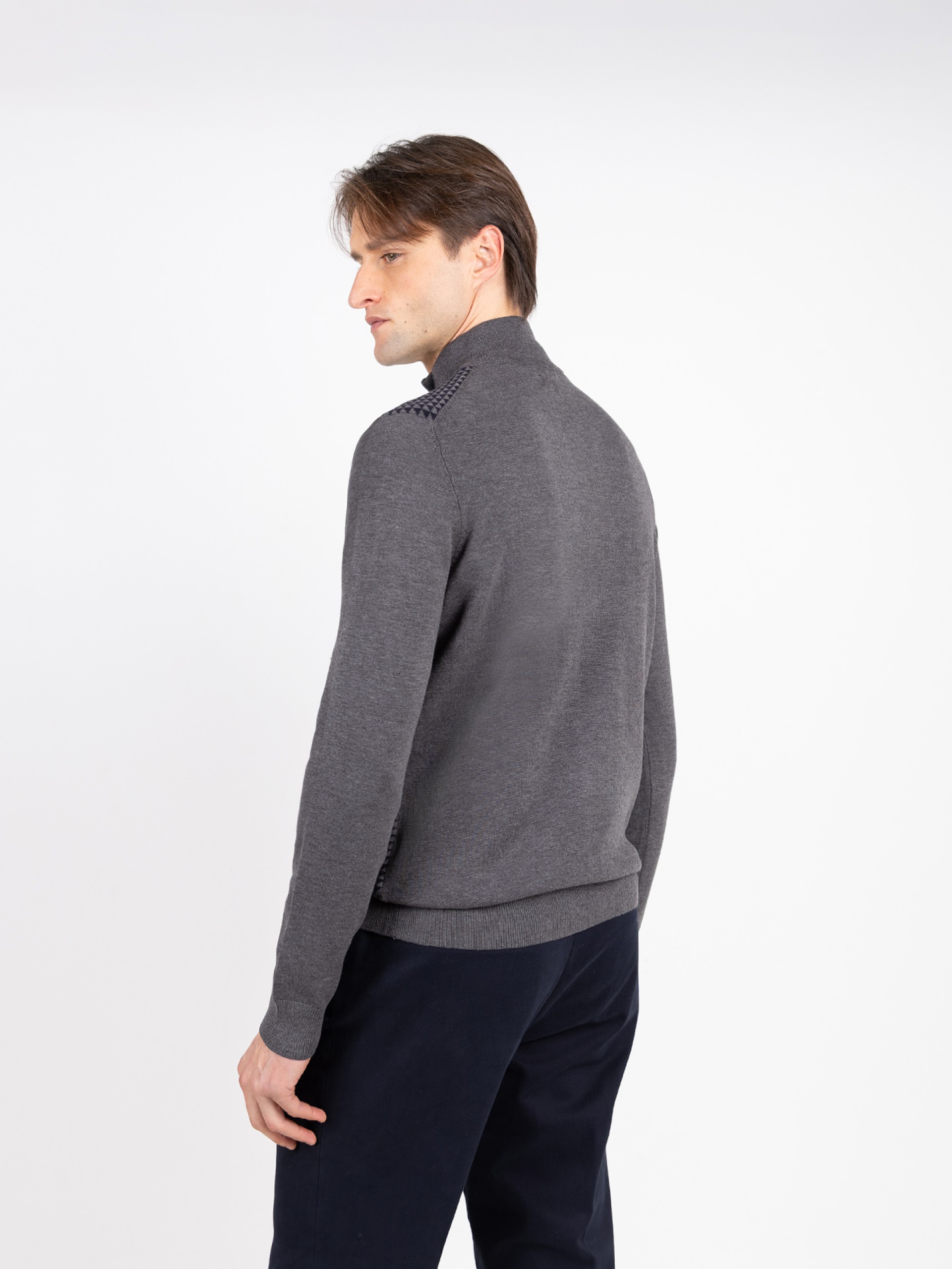 Camisola de meio fecho com padrão