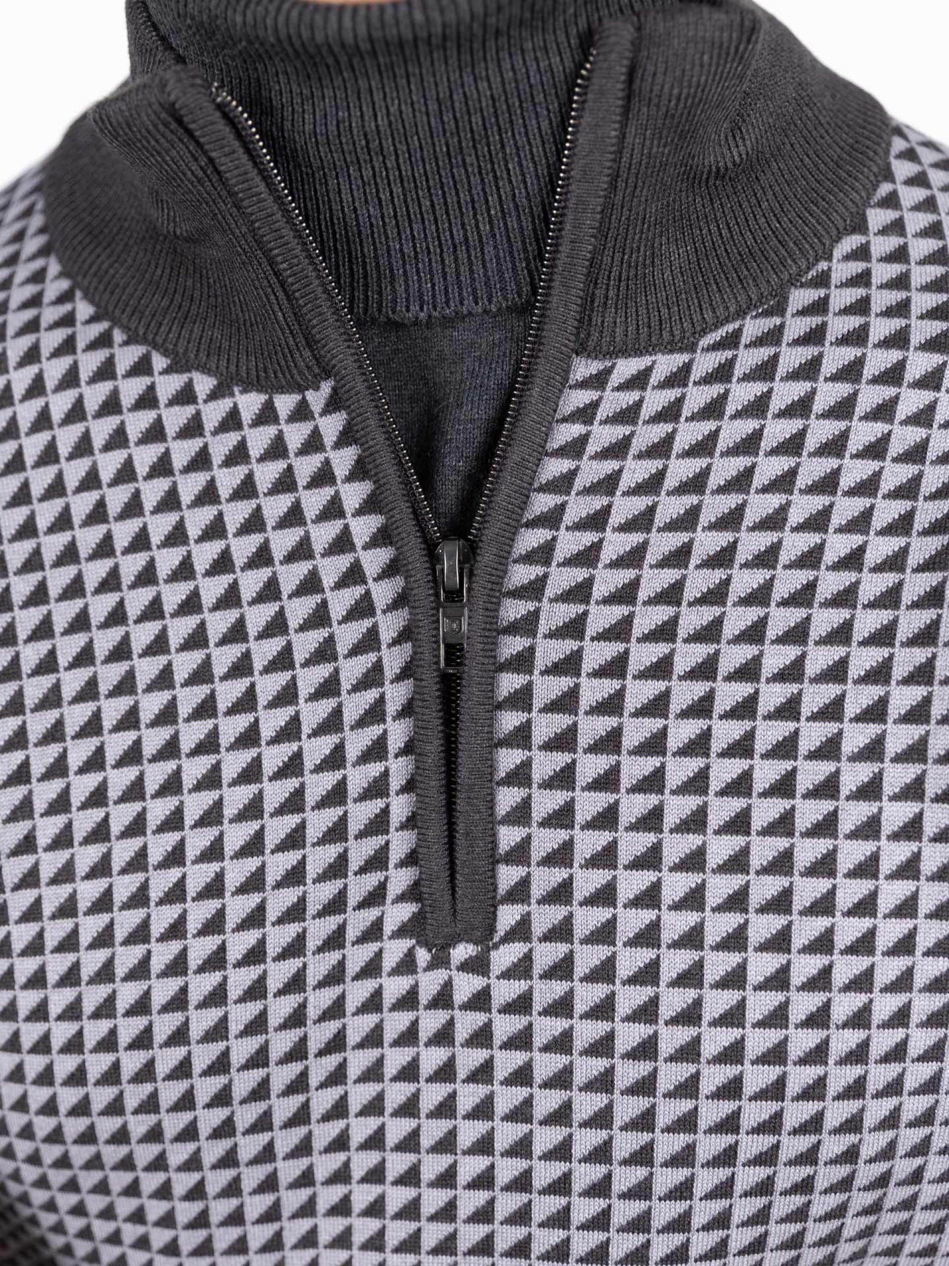 Camisola de meio fecho com padrão