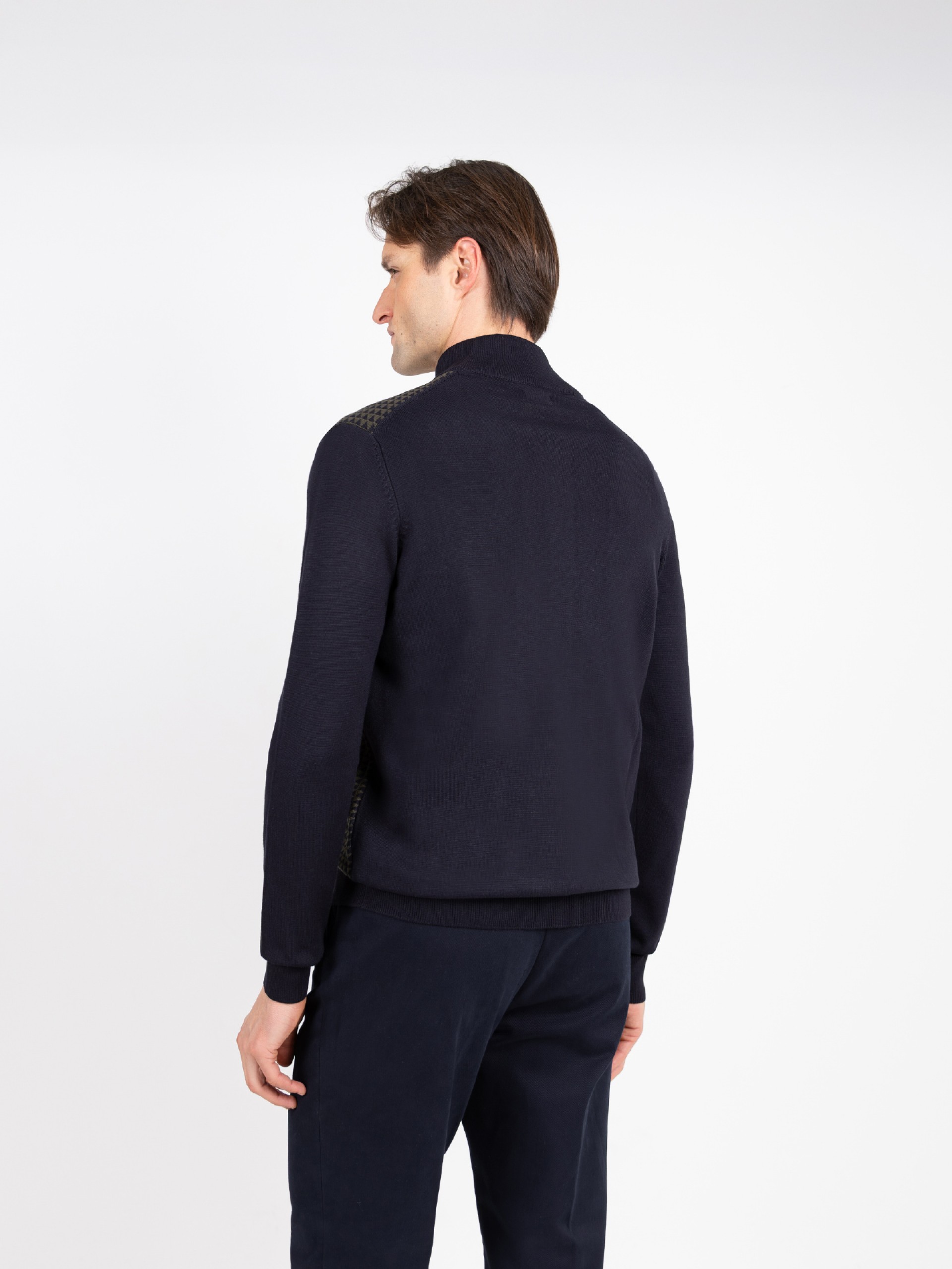 Half-zip sweater with pattern