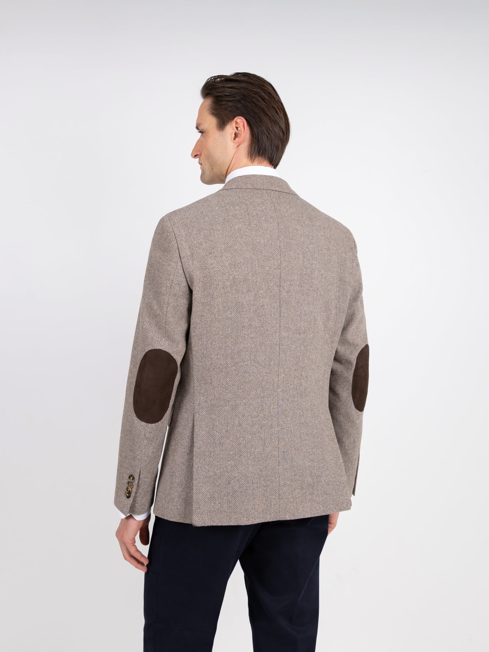 Blazer de lã com micro padrão