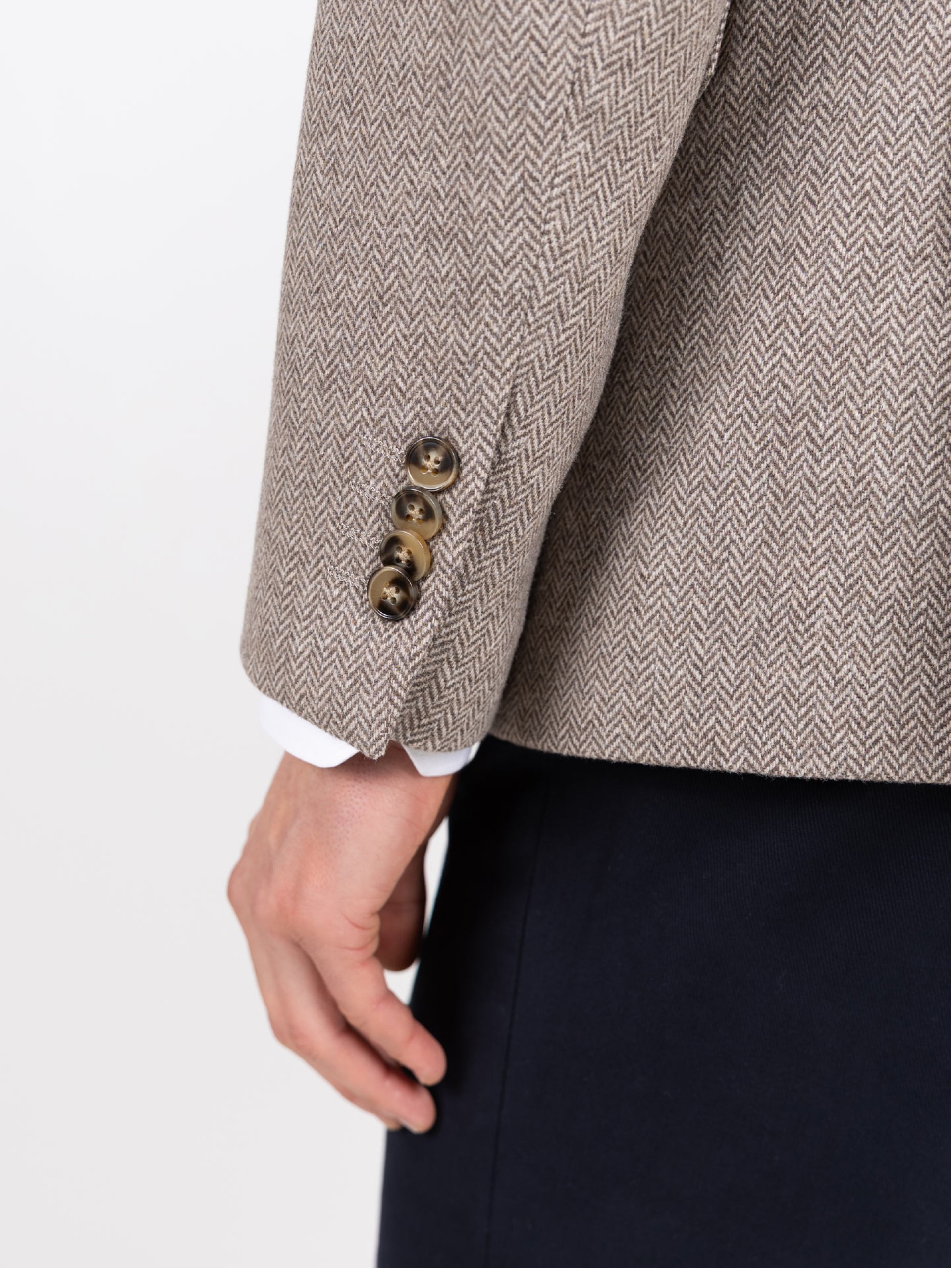 Blazer de lã com micro padrão