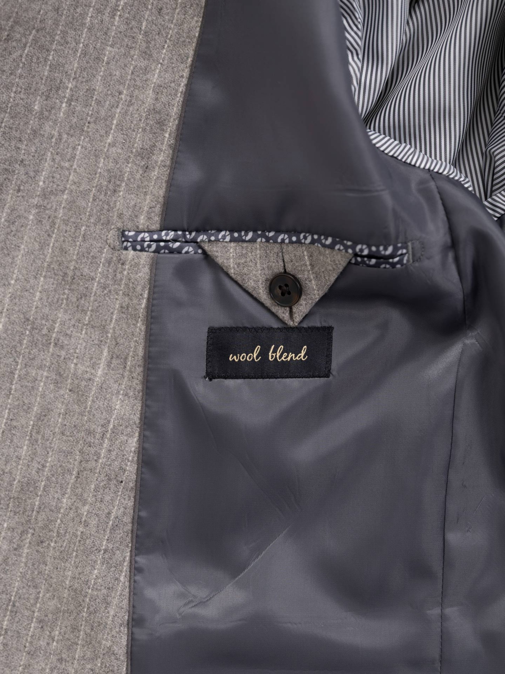 Blazer de trespasse com lã