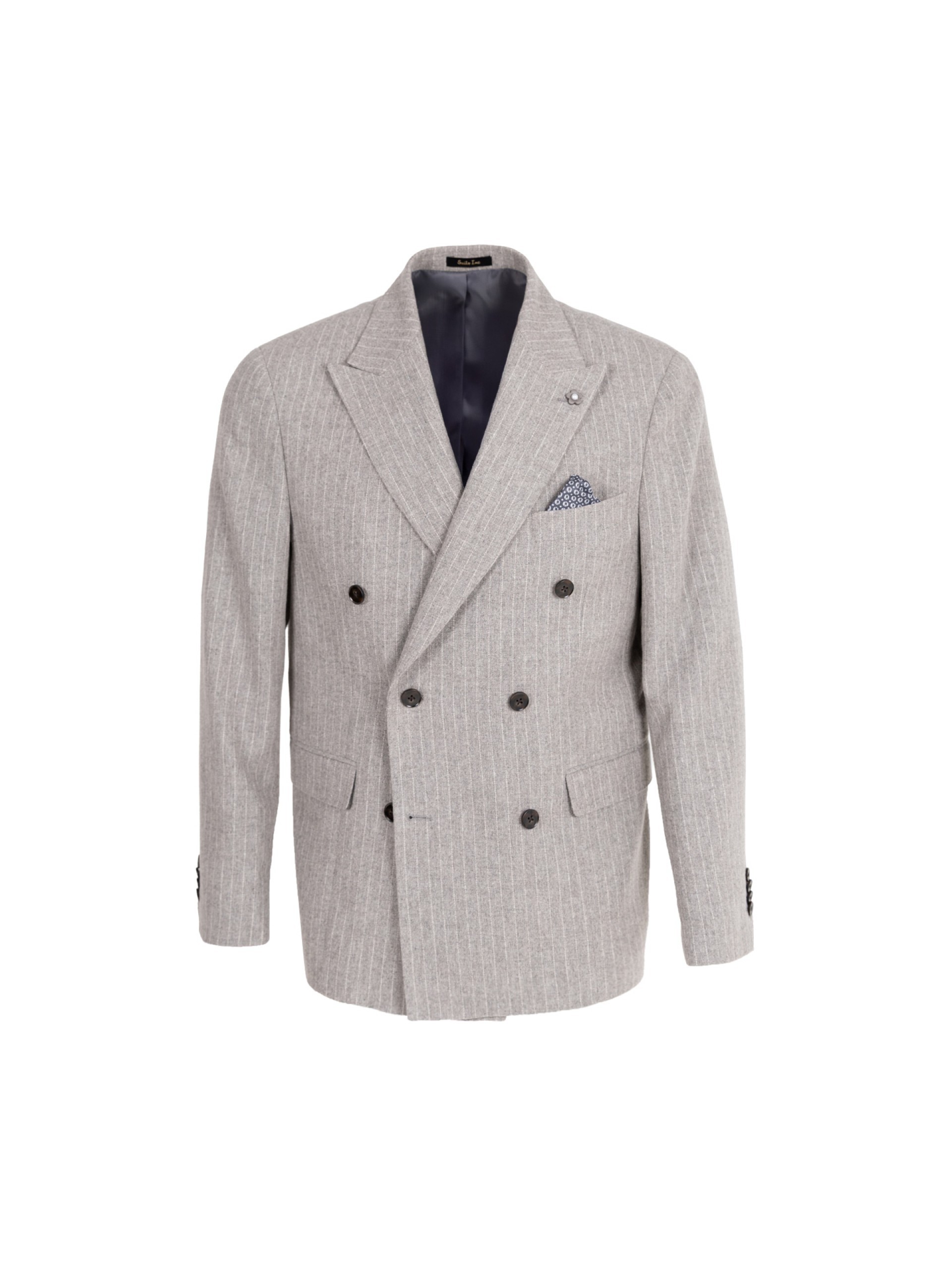 Blazer de trespasse com lã