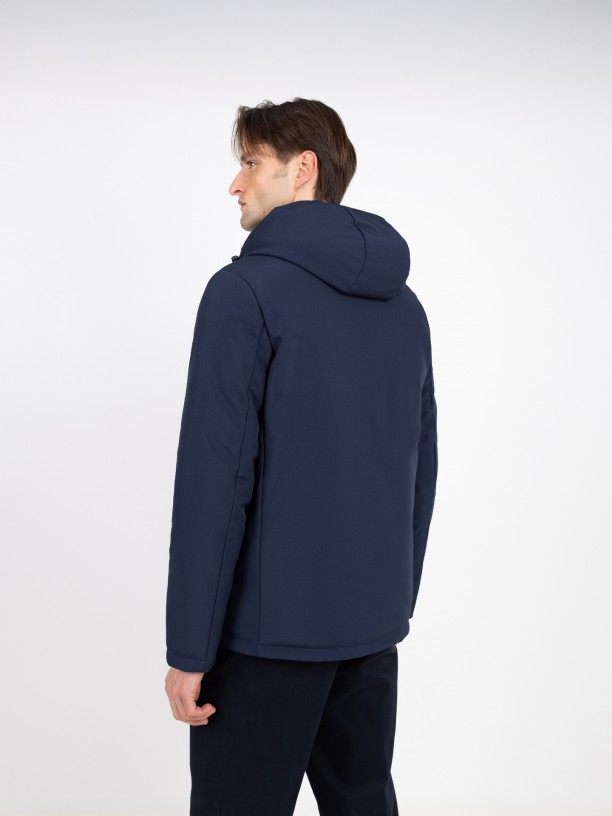 Reversible hooded jacket