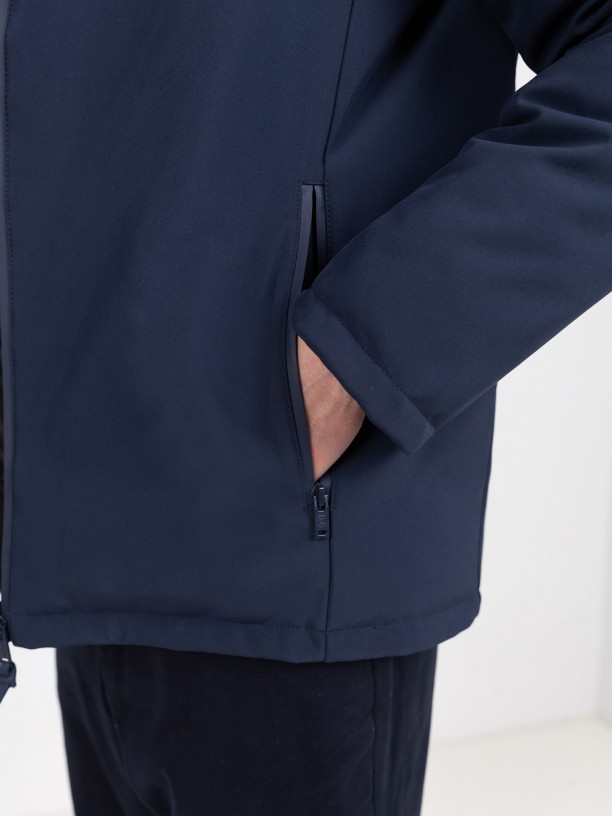 Reversible hooded jacket