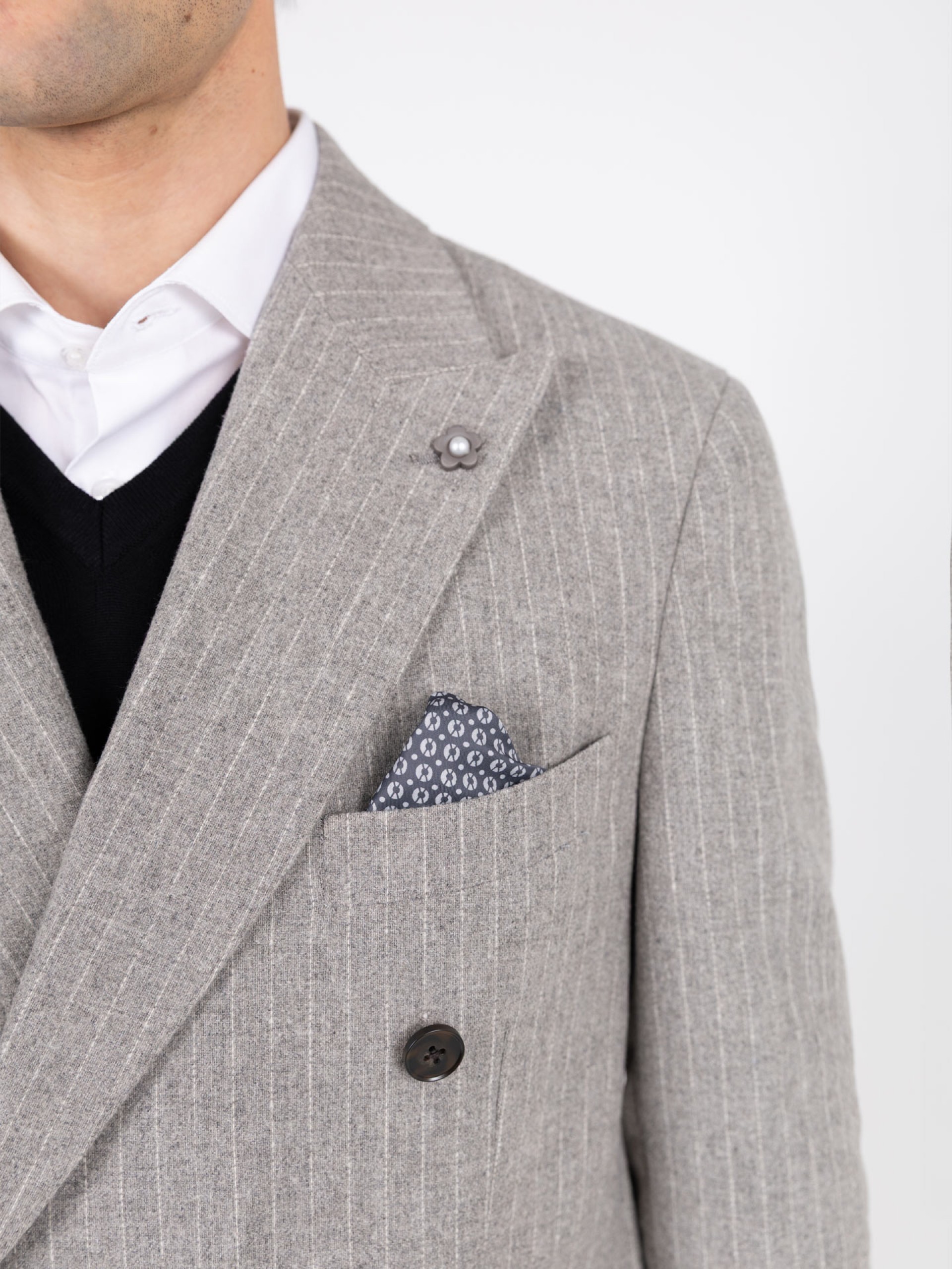 Double-breasted wool blazer