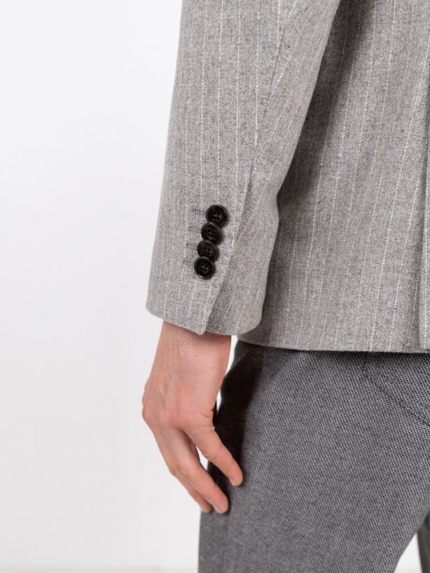 Double-breasted wool blazer