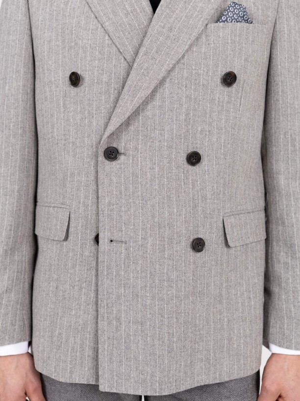 Double-breasted wool blazer