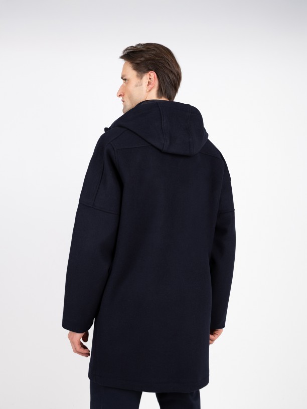 Plain wool anorak