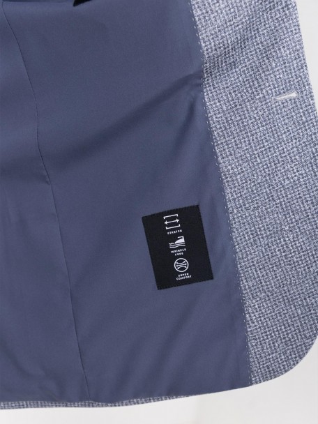 Fato slim fit elástico micro padrão Fato slim fit elástico micro padrão