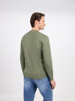 Camisola de malha com efeito entrançado Camisola de malha com efeito entrançado
