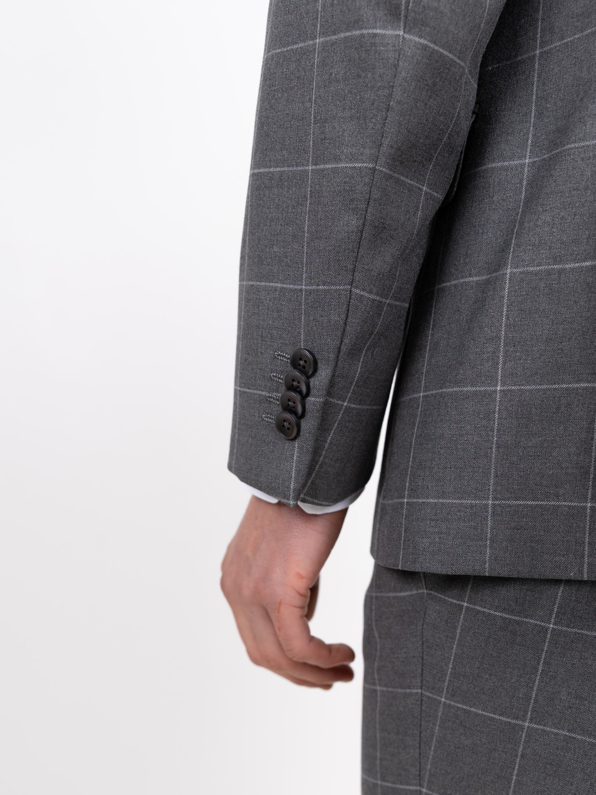 Regular Fit checked suit