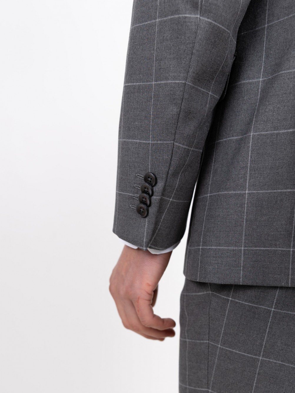 Regular Fit checked suit