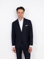 Traje de cuadro escocés de corte Regular Fit Traje de cuadro escocés de corte Regular Fit