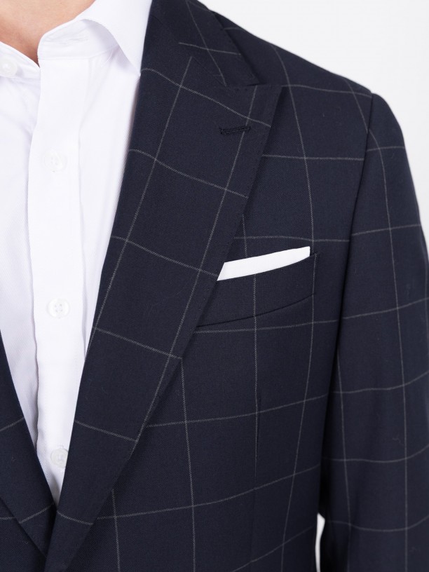 Regular Fit checked suit