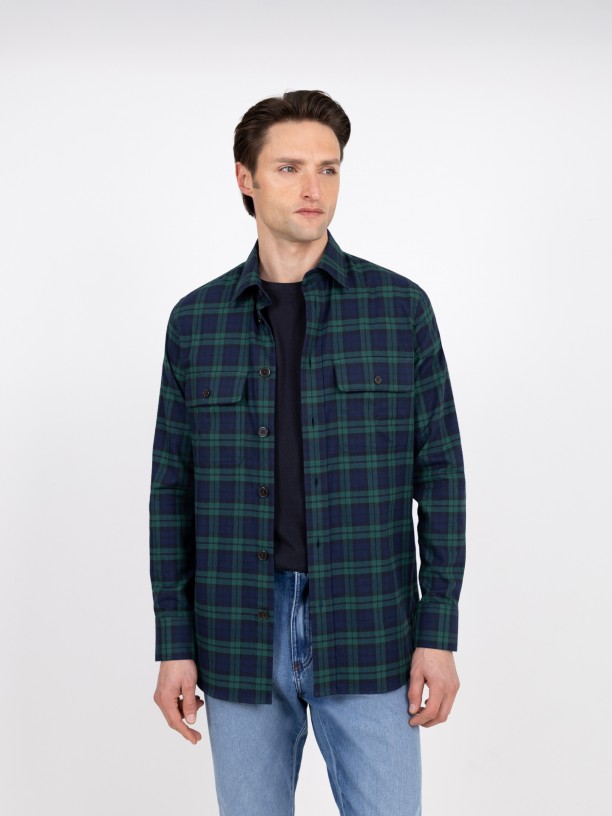 Plaid cotton shirt