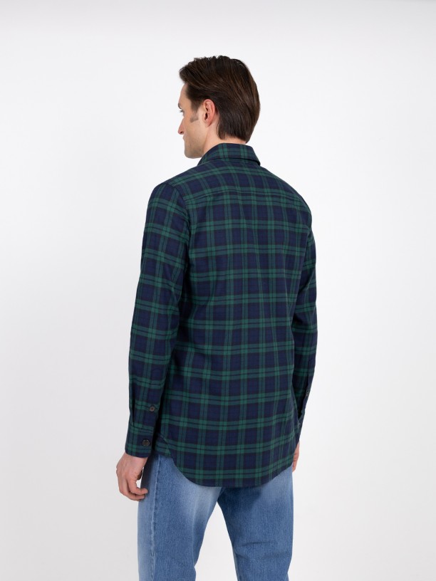 Plaid cotton shirt