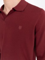 Polo de malha manga comprida 100% algodão Polo de malha manga comprida 100% algodão