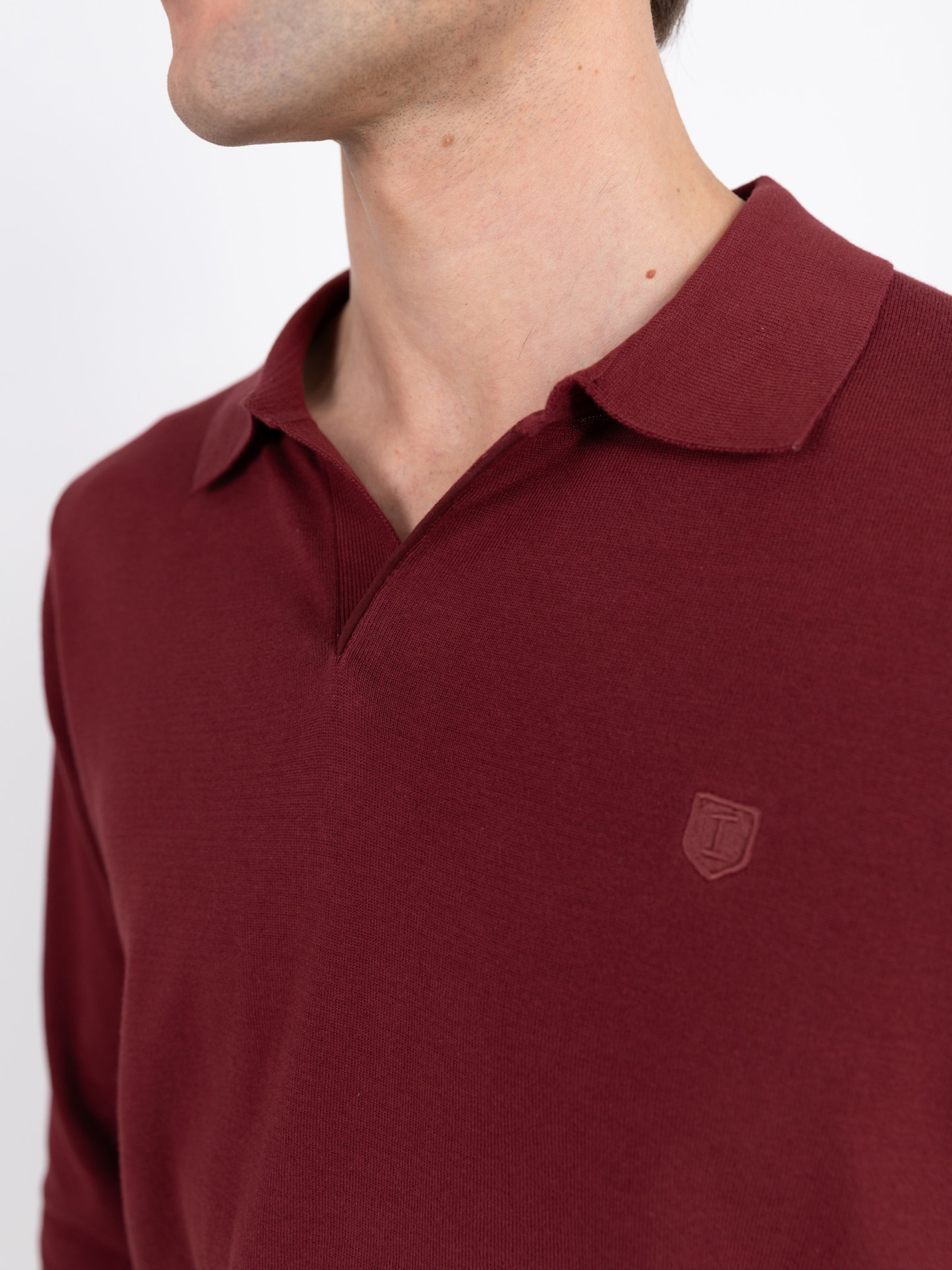 Polo de malha manga comprida 100% algodão