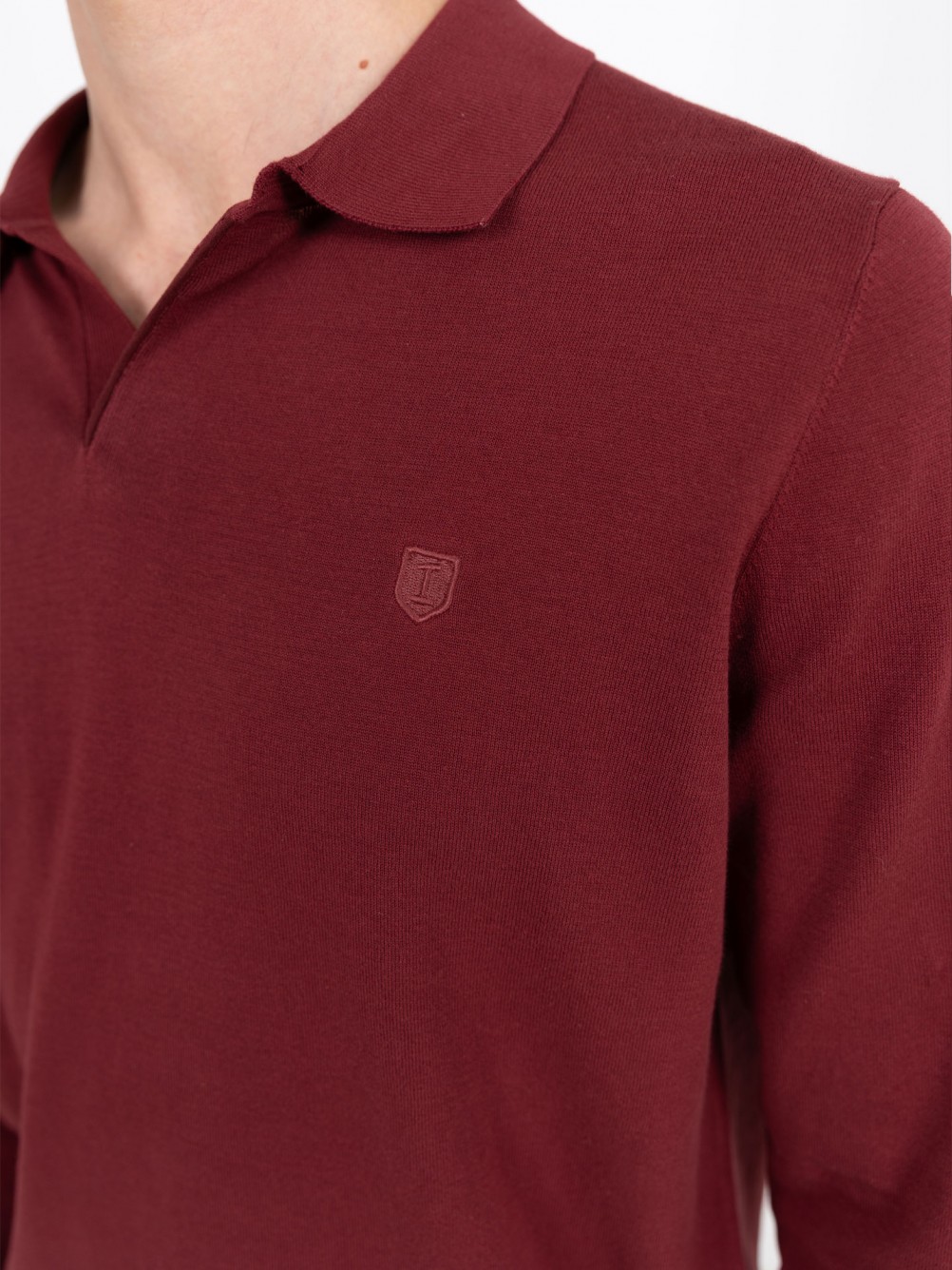 Polo de malha manga comprida 100% algodão