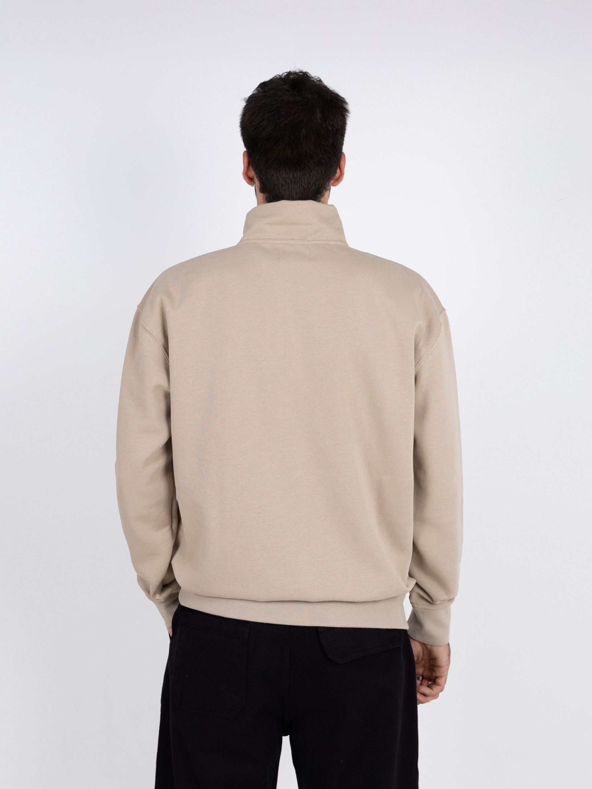 Plain half-zip sweatshirt with WAC logo