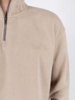 Plain half-zip sweatshirt with WAC logo Plain half-zip sweatshirt with WAC logo